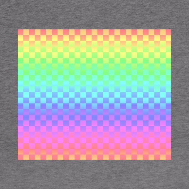 Rainbow Ombre Checkered Pattern by saradaboru